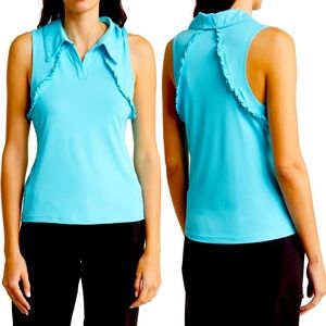 NWT X by Gottex Diane ruffle tank